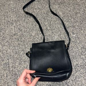 Vintage Coach Legacy Crossbody Messenger Bag Black
